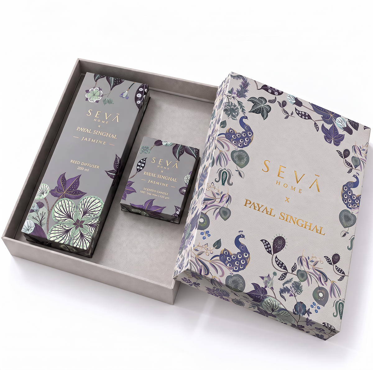 SEVA HOME x Payal Singhal Gift Set Candle + Diffuser Jasmine