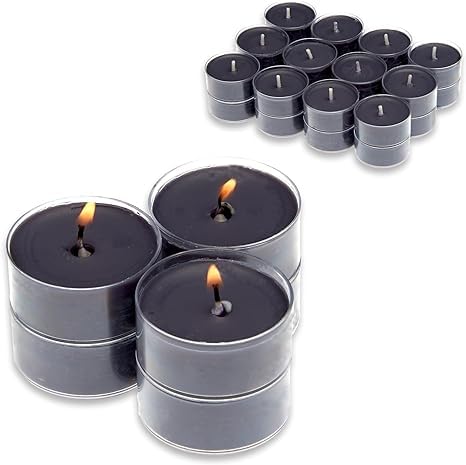 Tea Lights - Noir (Set of 8)