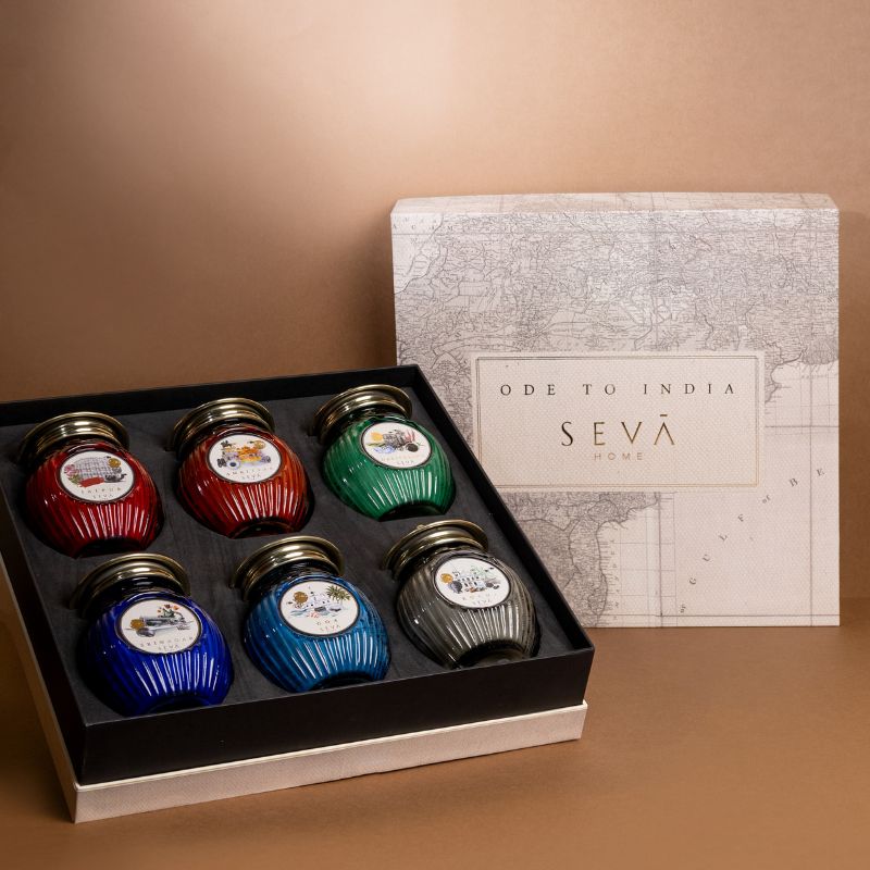 Ode to India Scented Candles Gift Set - 6 Cities