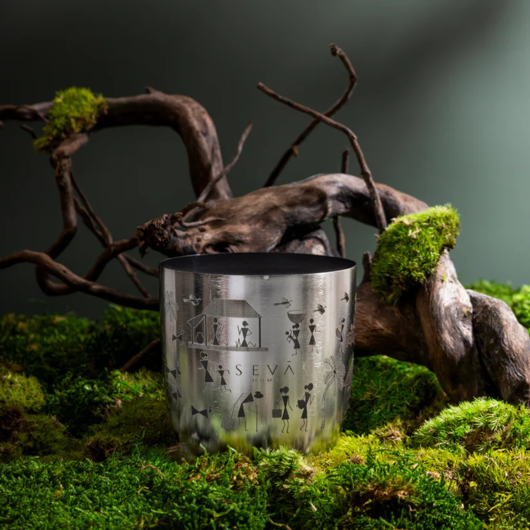 Heirloom Candle - Dil Se (Rustic Roots - Silver) - Large