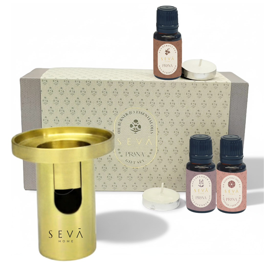 Prana Oil Brass Burner Gift Set