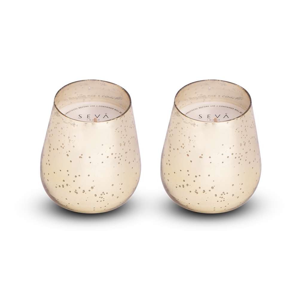 Royal Candle -Set of 2 (Gold) - Blanc