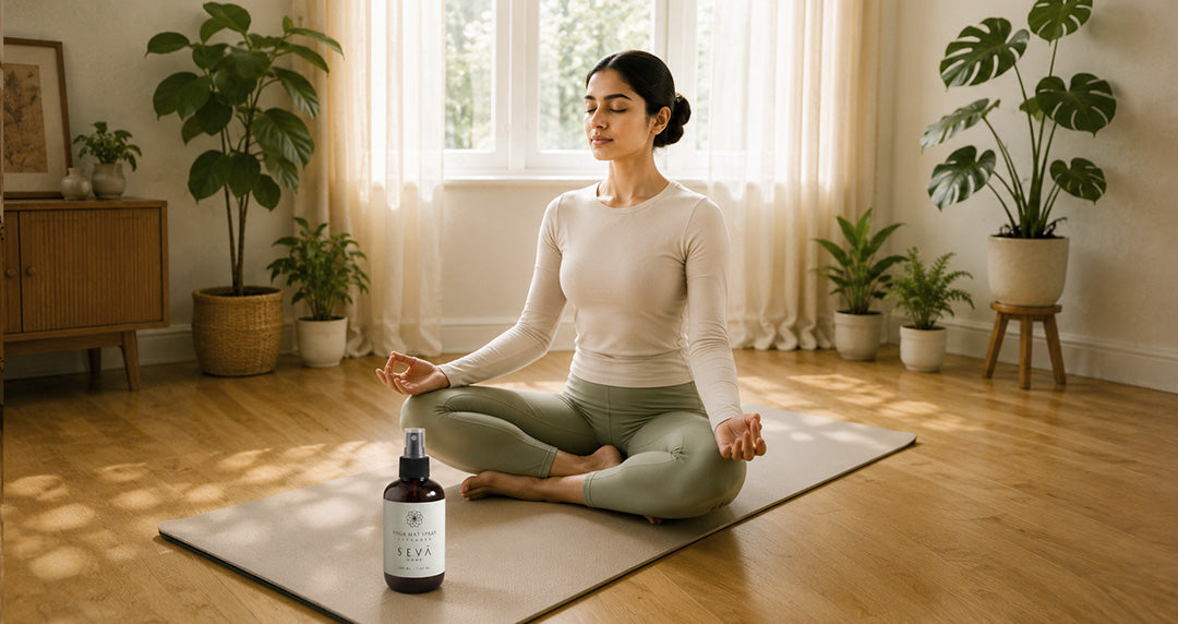 yoga mat spray