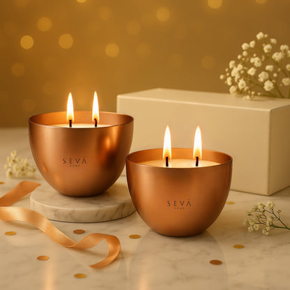 Heirloom Mini Scented Candle - Set of 2 (Rose gold)