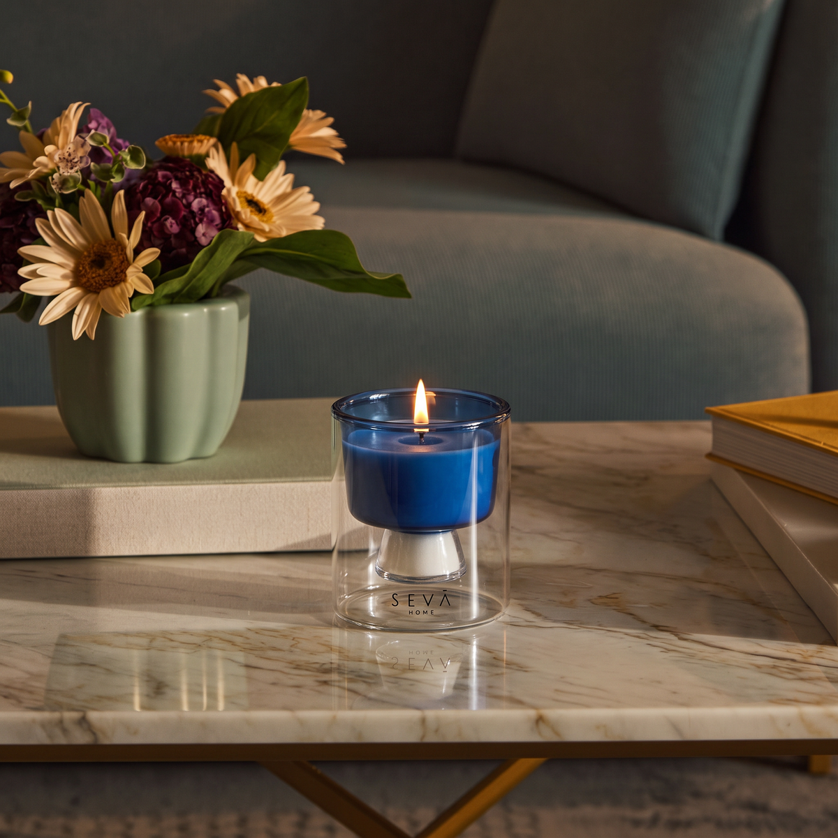 Goblet Scented Candle - Aqua