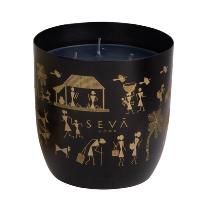 Heirloom Candle - Dil Se (Rustic Roots - Black) - Large