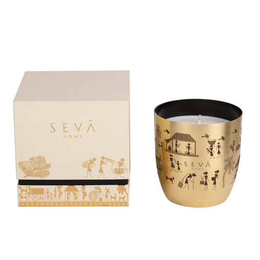 Heirloom Candle - Dil Se (Rustic Roots - Gold) - Large