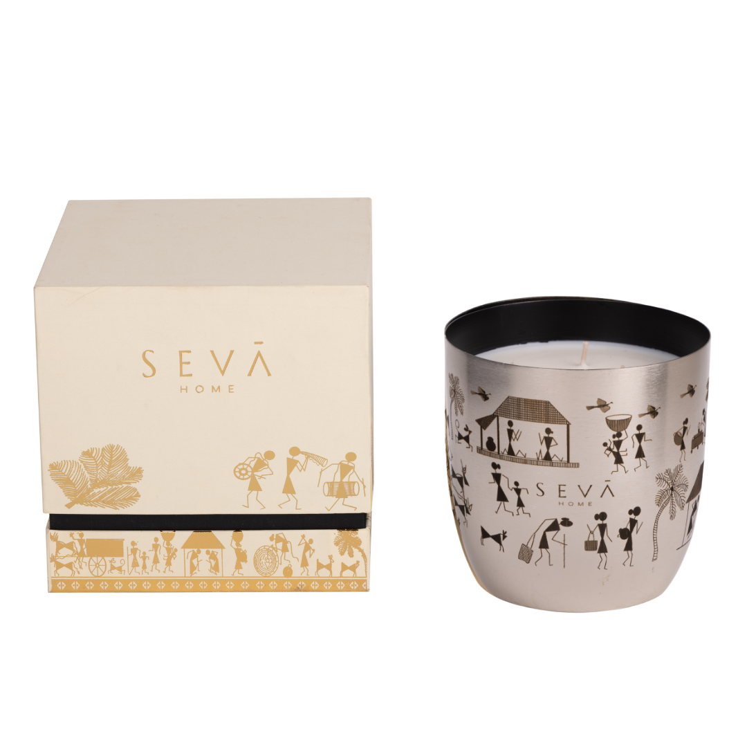 Heirloom Candle - Dil Se (Rustic Roots - Silver) - Large