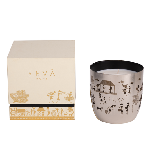 Heirloom Candle - Dil Se (Rustic Roots - Silver) - Large