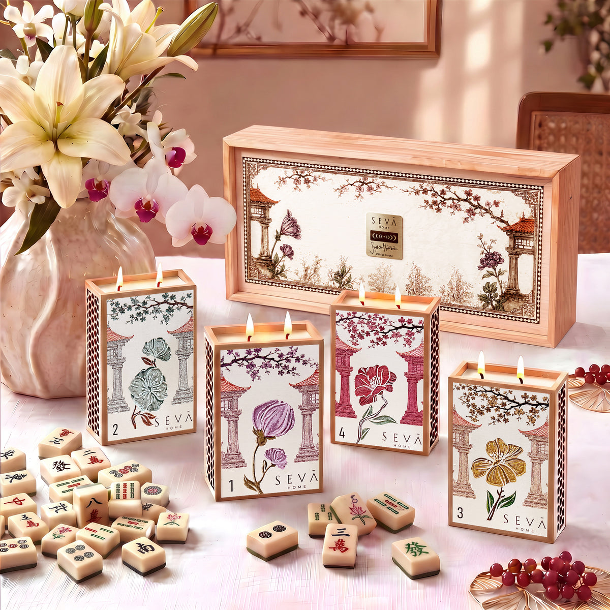 Seva Home x Suryakant Lokhande The Mahjong Edit – Set of 4