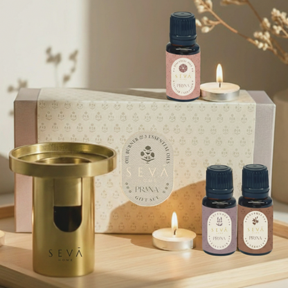 Prana Oil Brass Burner Gift Set