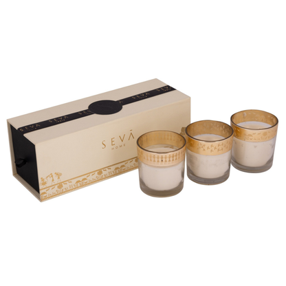 Enchante Candle - Dil Se Saffron Silk (Set of 3)