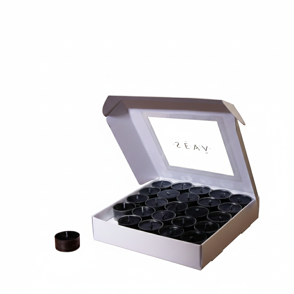 Tea Lights - Noir (Set of 50)