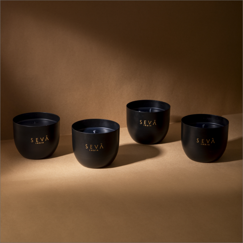 Heirloom Candle - Set Of 4 - Noir (Black)