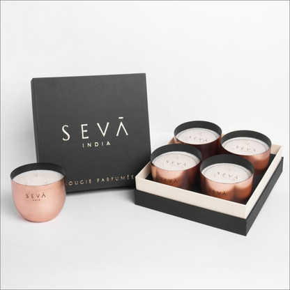 Heirloom Candle - Set Of 4 - Berries (Rose Gold)