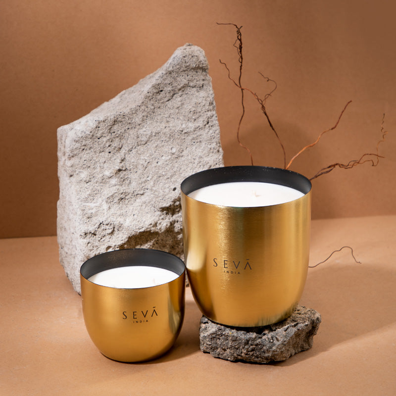 Heirloom Candle -Set Of 2 - Bloom (Gold)