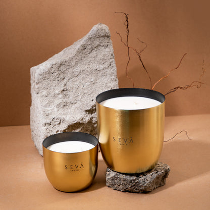 Heirloom Candle -Set Of 2 - Bloom (Gold)