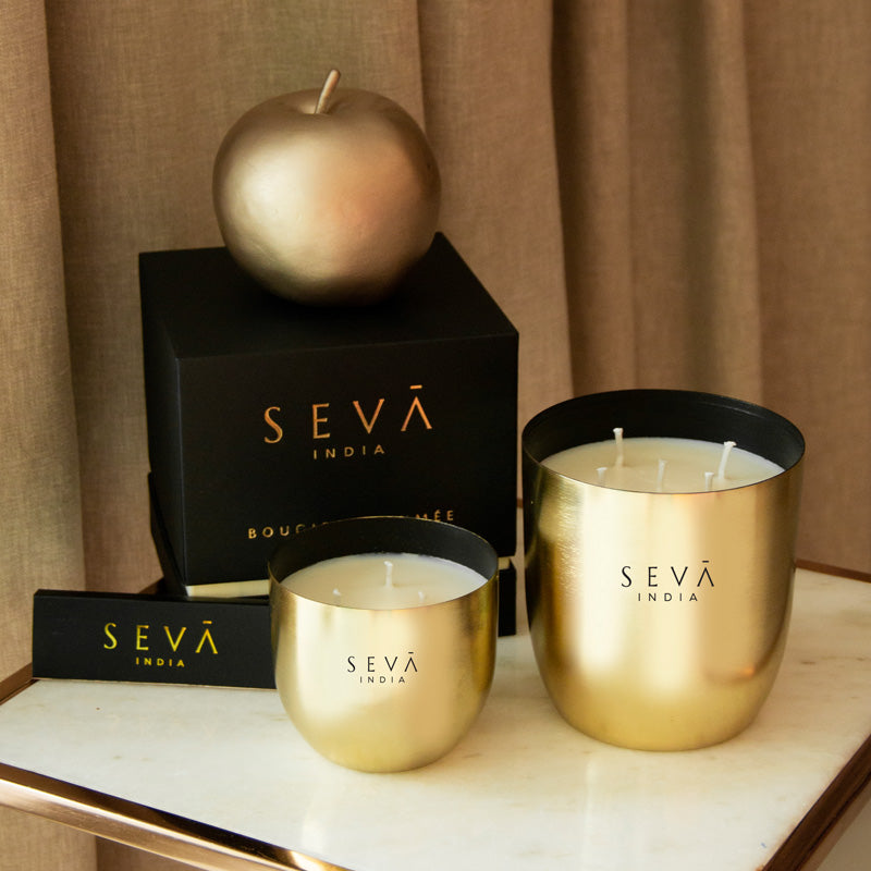 Heirloom Candle -Set Of 2 - Bloom (Gold)