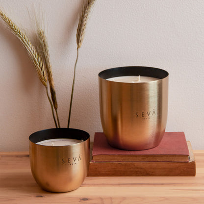 Heirloom Candle -Set Of 2 - Bloom (Gold)