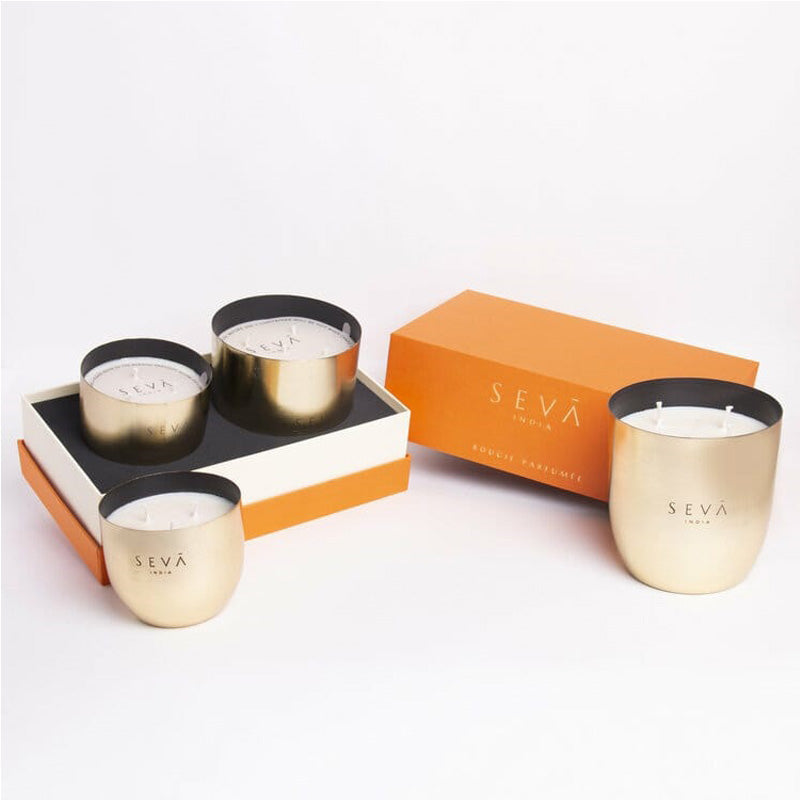 Heirloom Candle -Set Of 2 - Bloom (Gold)