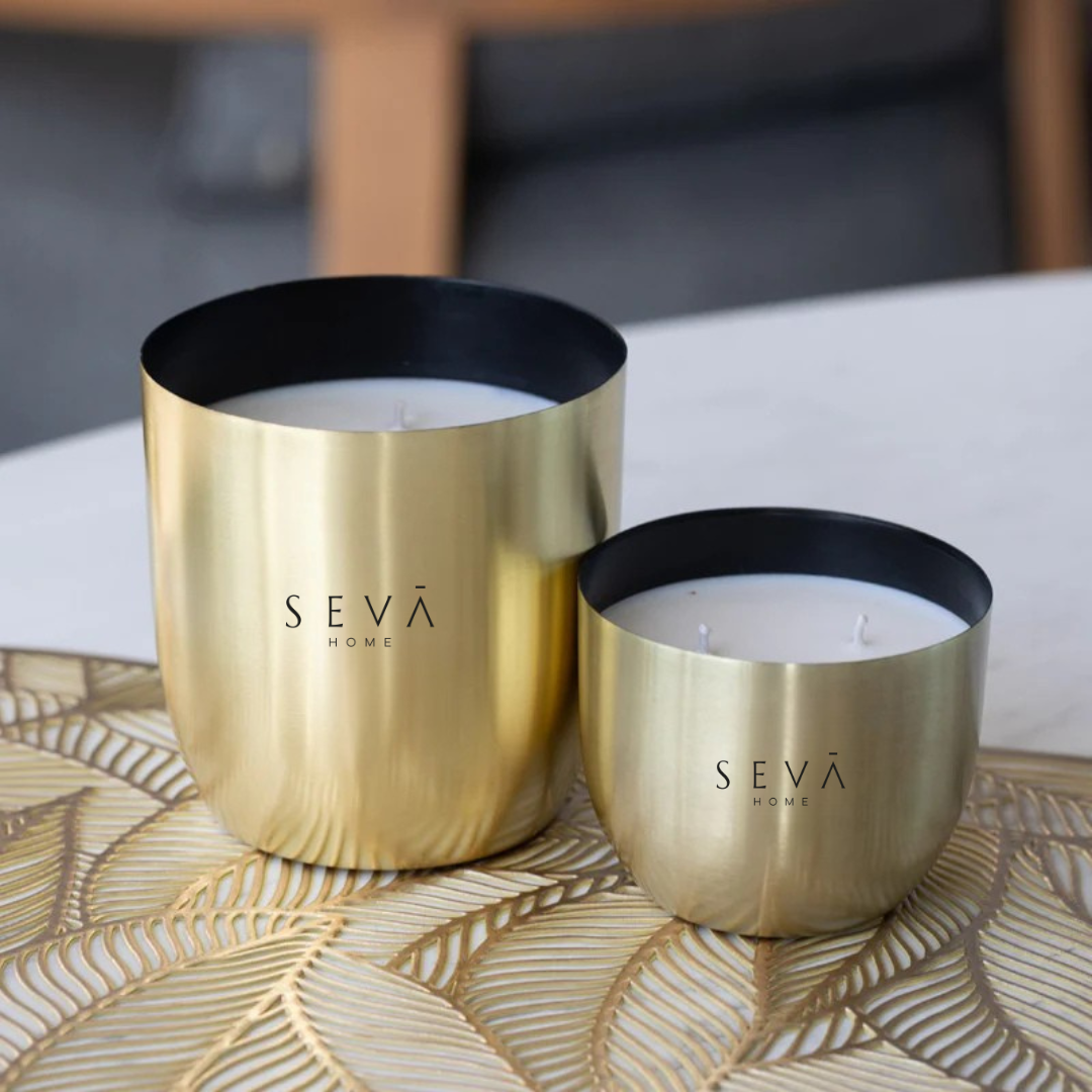 Heirloom Candle -Set Of 2 - Bloom (Gold)