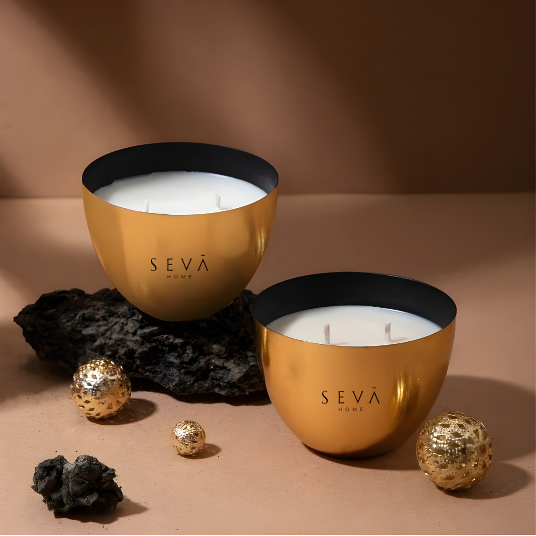 Heirloom Mini Scented Candle - Set of 2 (Gold)