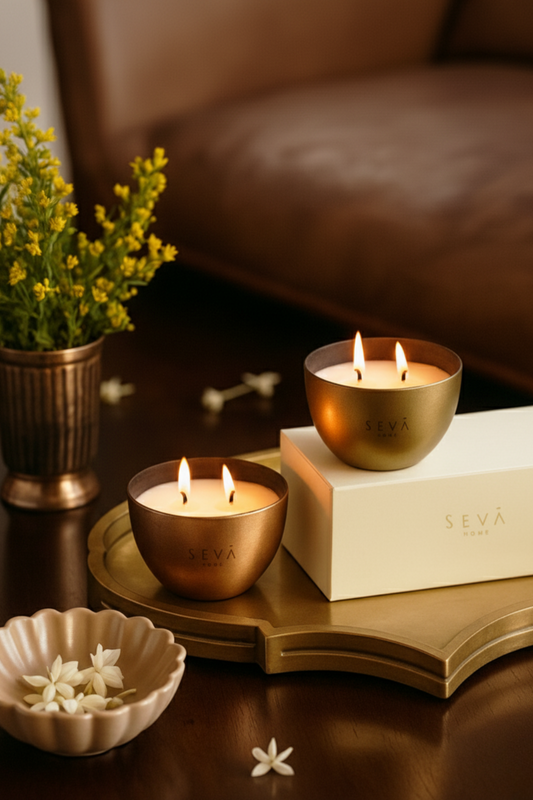 Heirloom Mini Candle - Set of 2 (Gold + Rosegold)