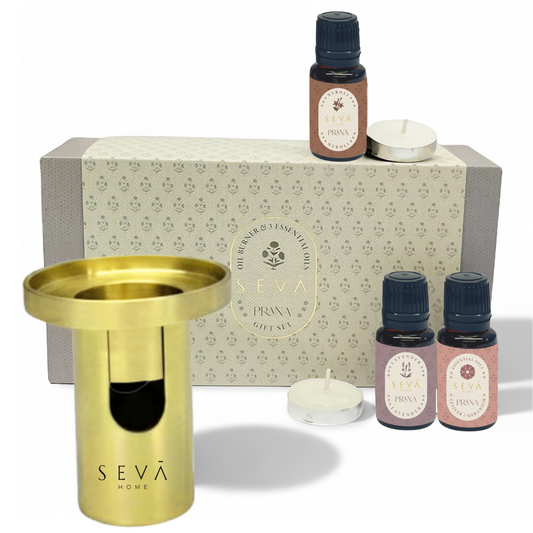 Prana Oil Brass Burner Gift Set