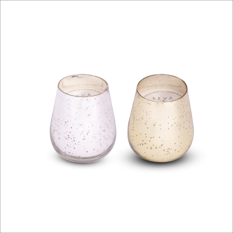 Royal Candle - Set of 2 (Gold + Silver) - Blanc