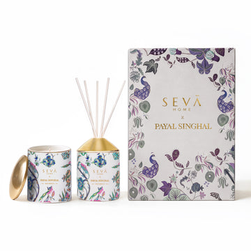 SEVA HOME x Payal Singhal Gift Set Candle + Diffuser Patchouli