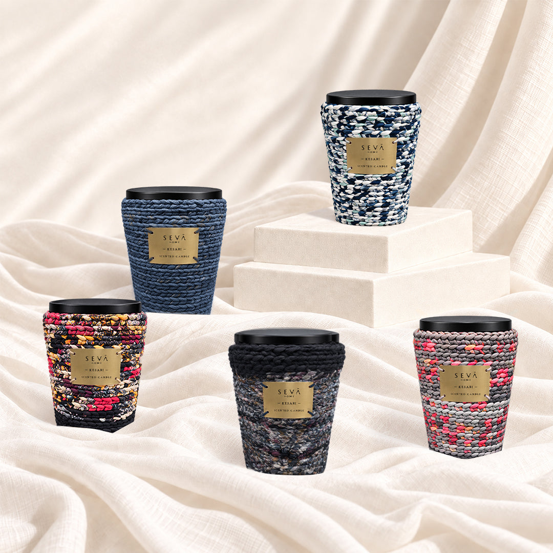 Sari Archival Scented Candles (Black & Grey)