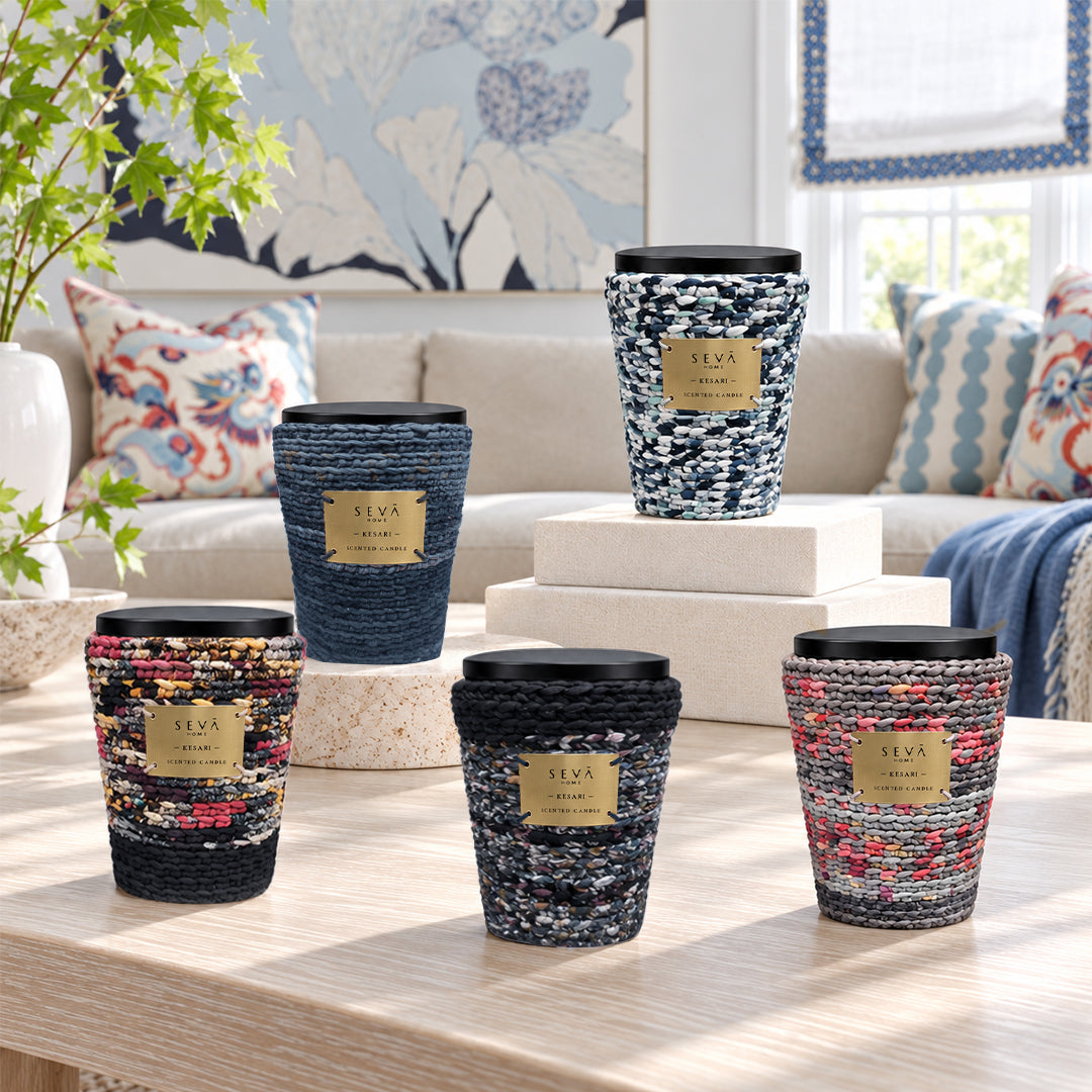 Sari Archival Scented Candles (Black & Grey)