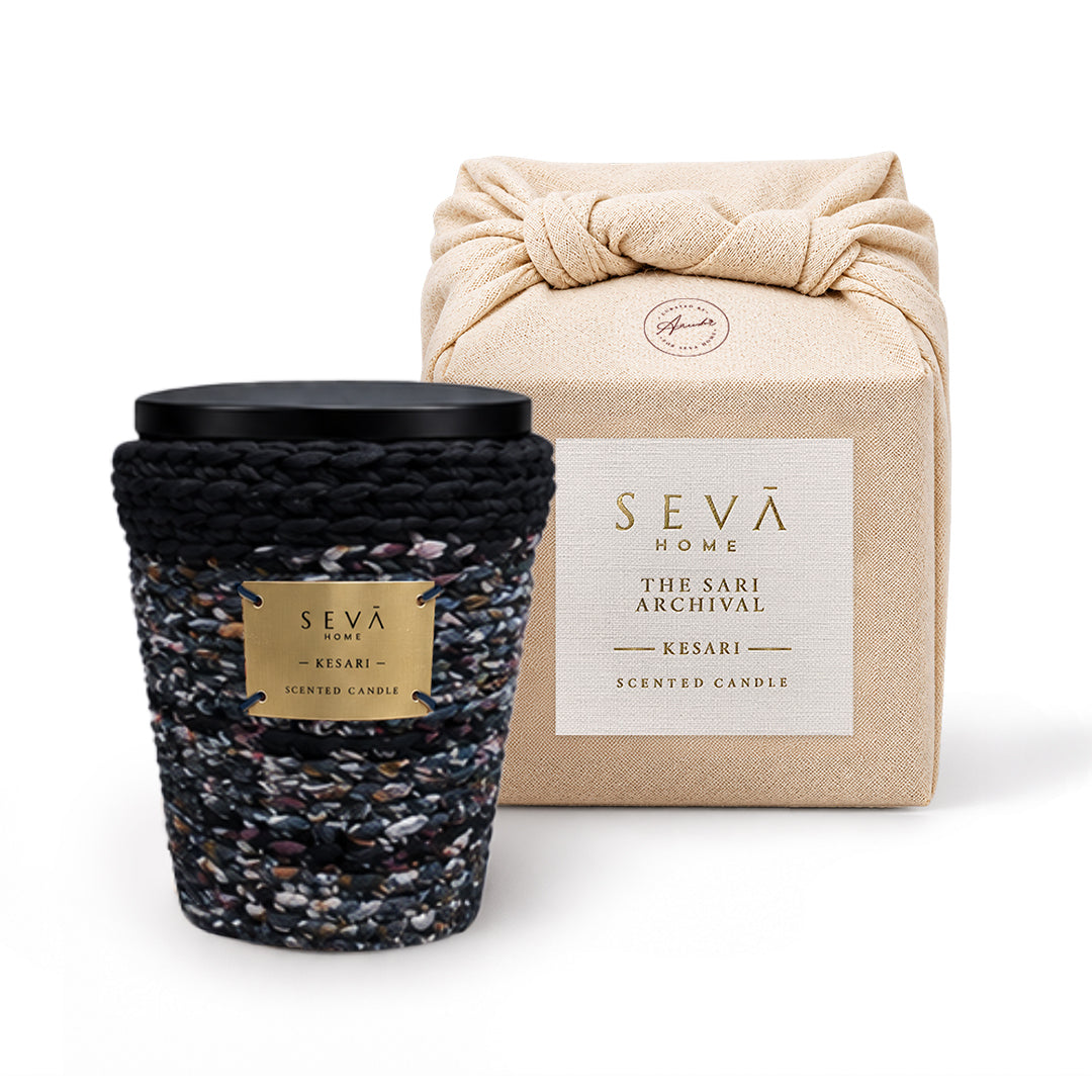 Sari Archival Scented Candles (Black & Grey)