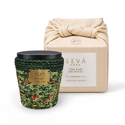 Sari Archival Scented Candles (Blue & Green)