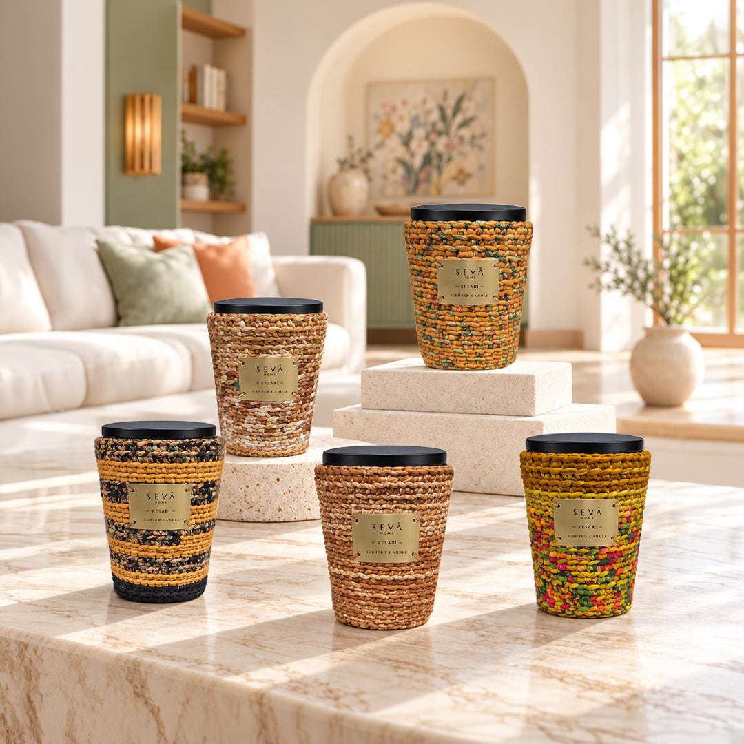 Sari Archival Scented Candles (Yellow & Orange)