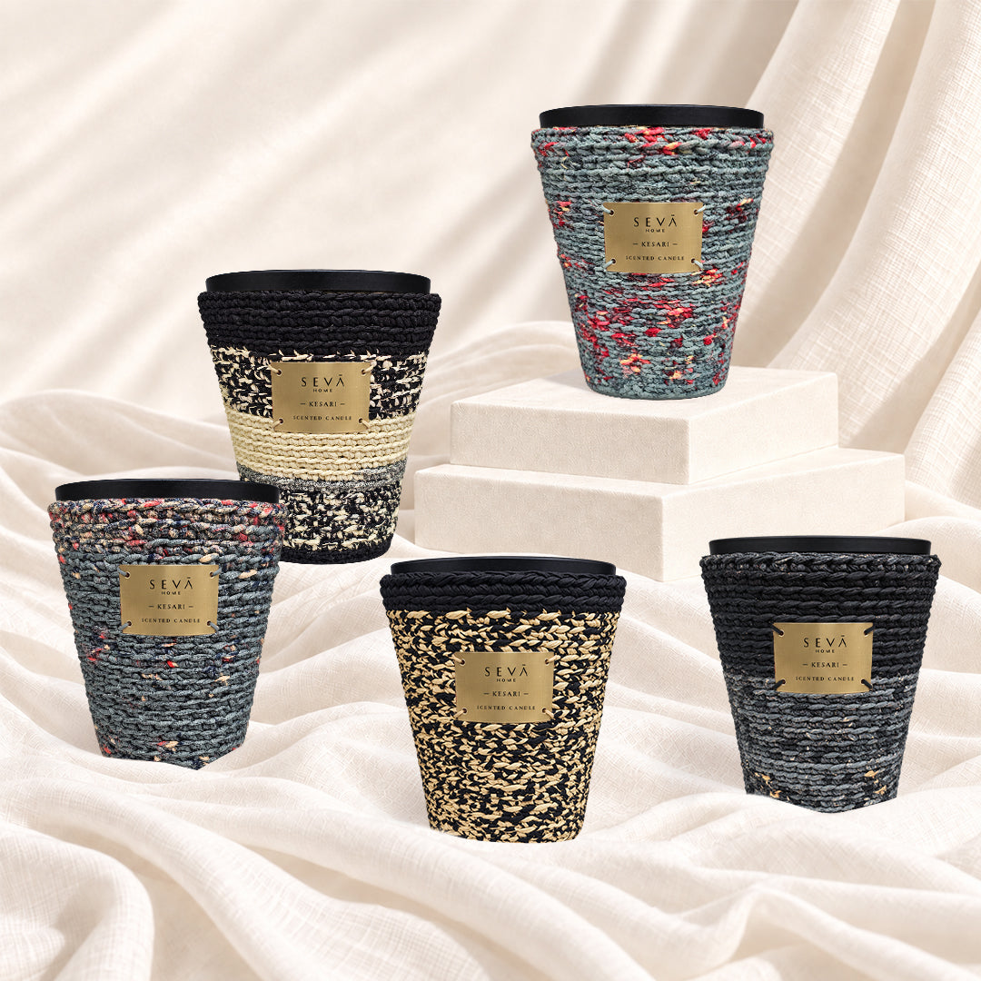 Sari Archival Scented Candles (Black & Grey)