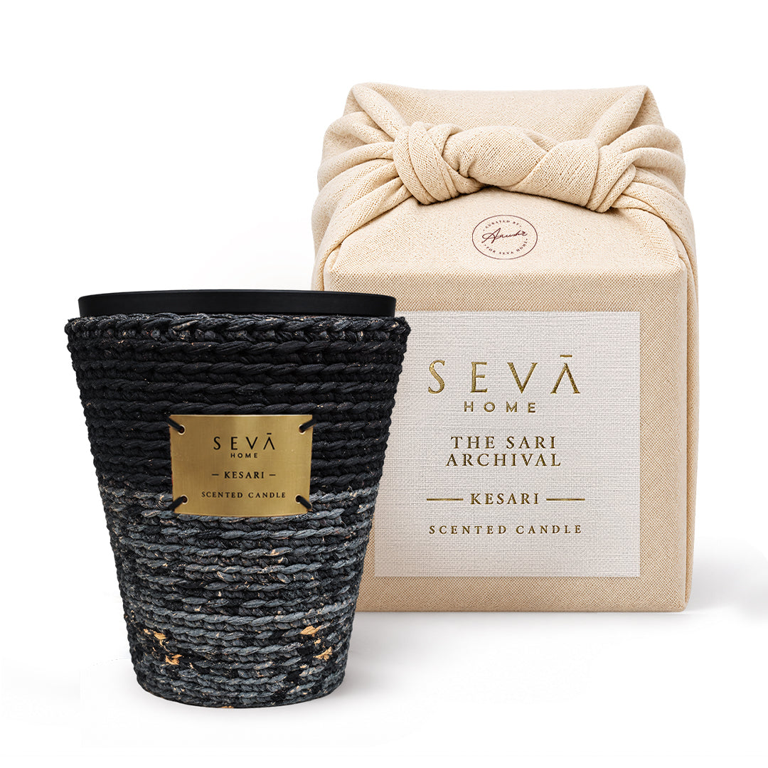 Sari Archival Scented Candles (Black & Grey)