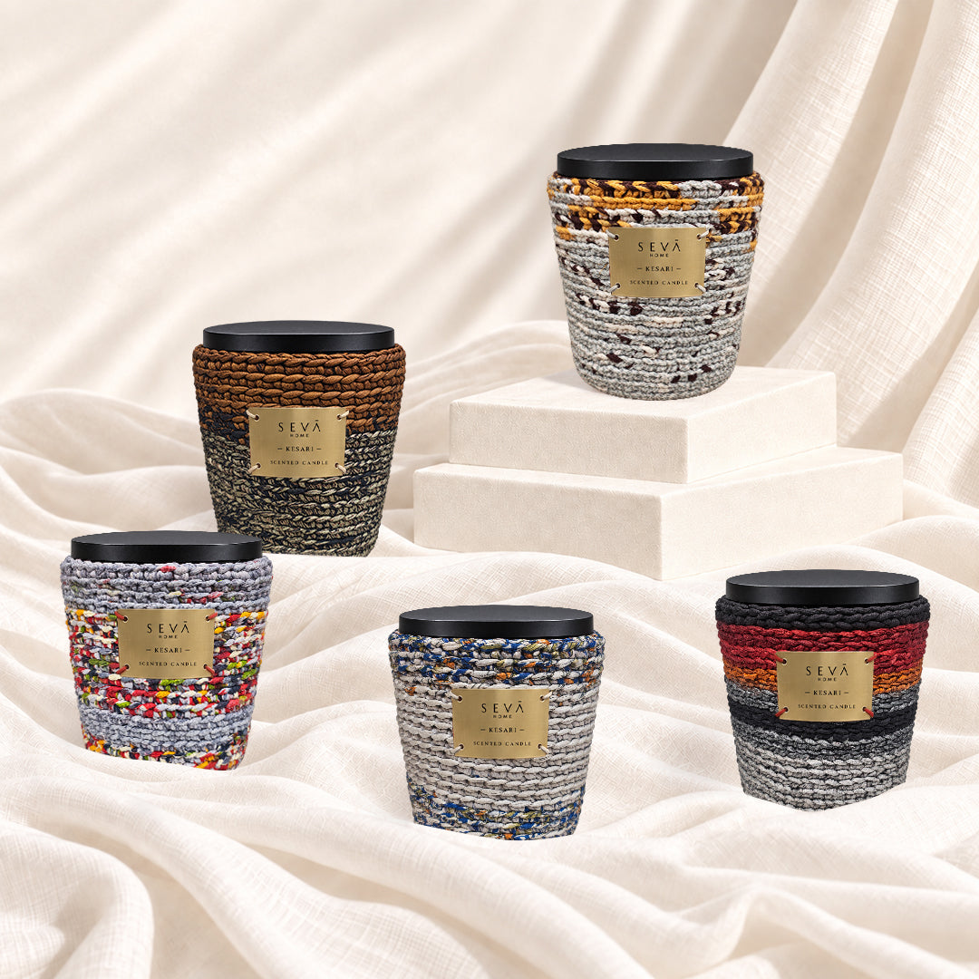 Sari Archival Scented Candles (Black & Grey)