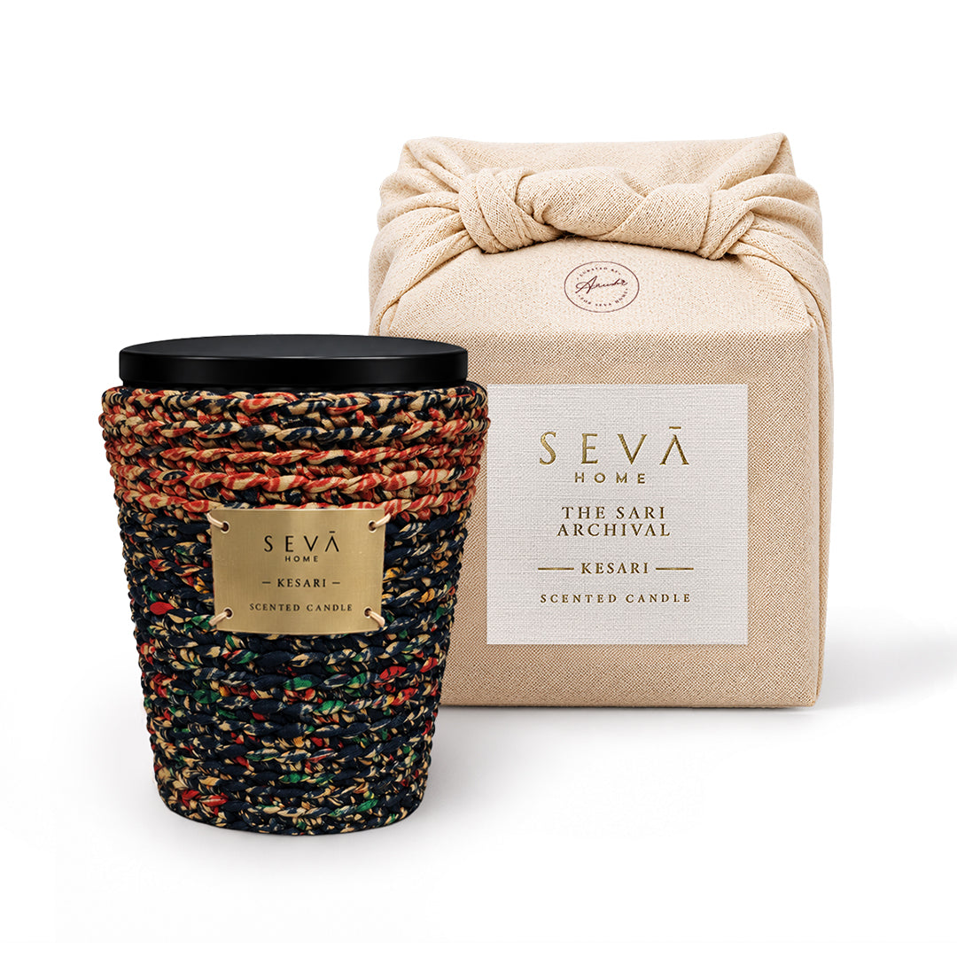 Sari Archival Scented Candles (Blue & Green)