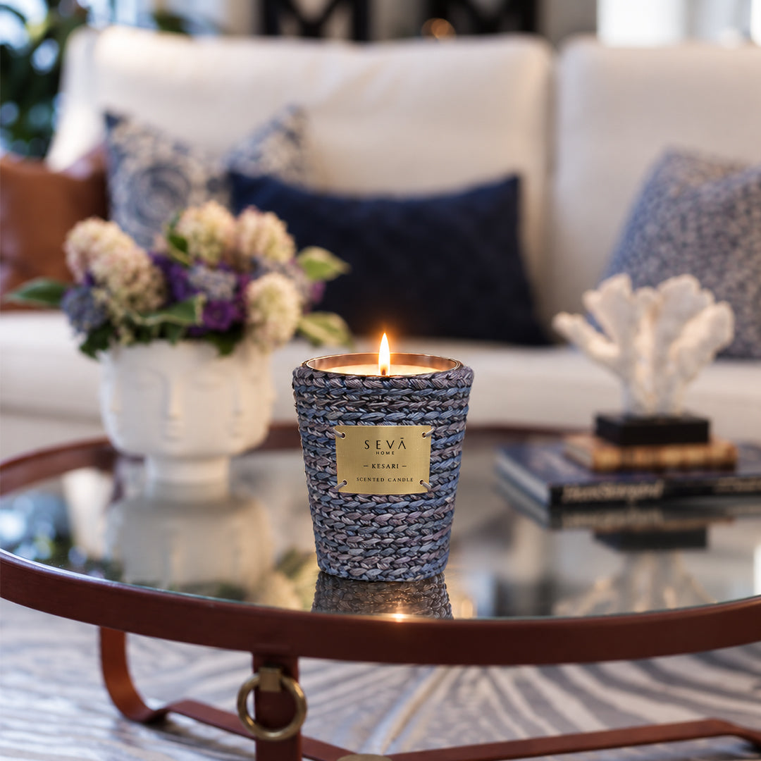 Sari Archival Scented Candles (Blue & Green)
