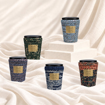 Sari Archival Scented Candles (Blue & Green)