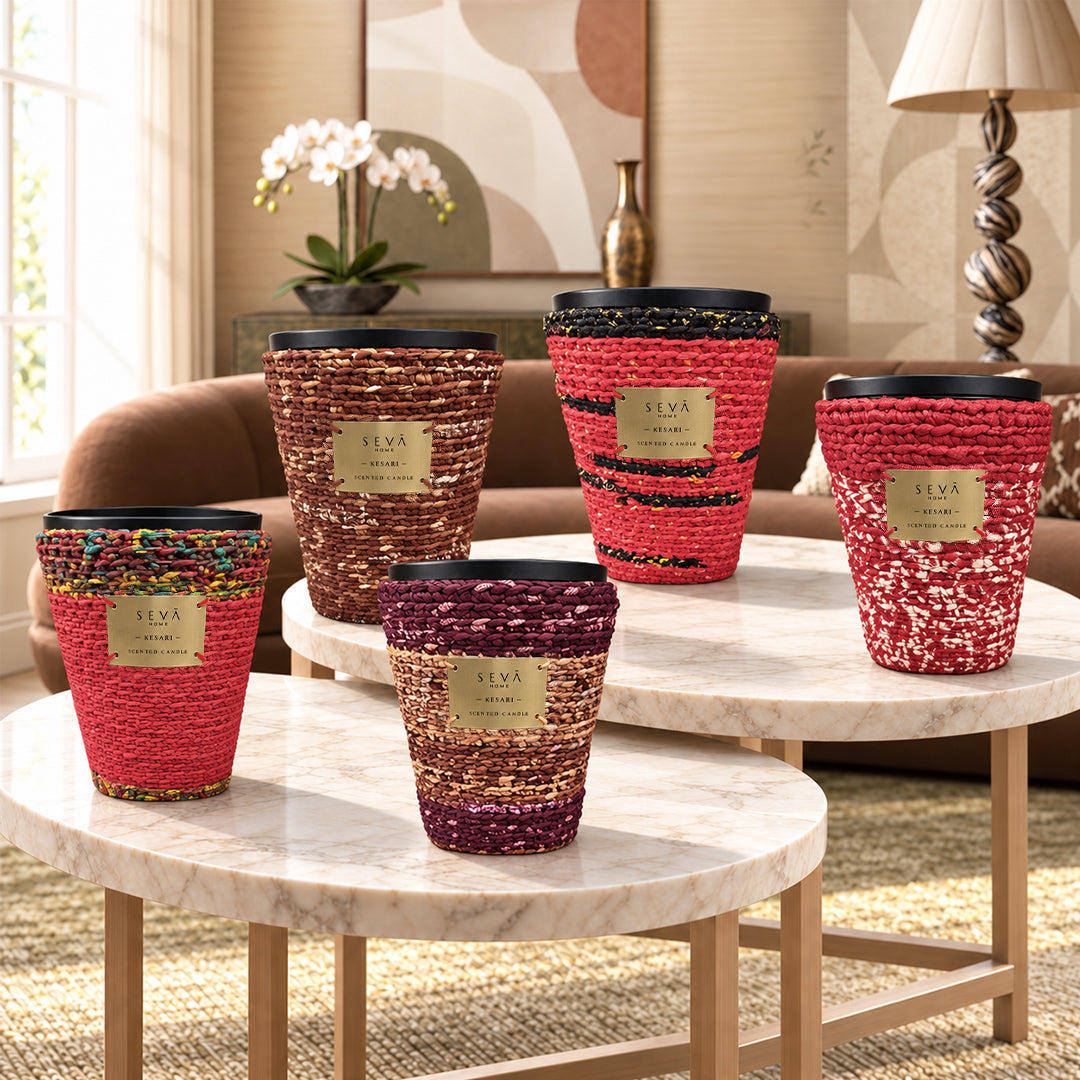 Sari Archival Scented Candles (Red & Brown)