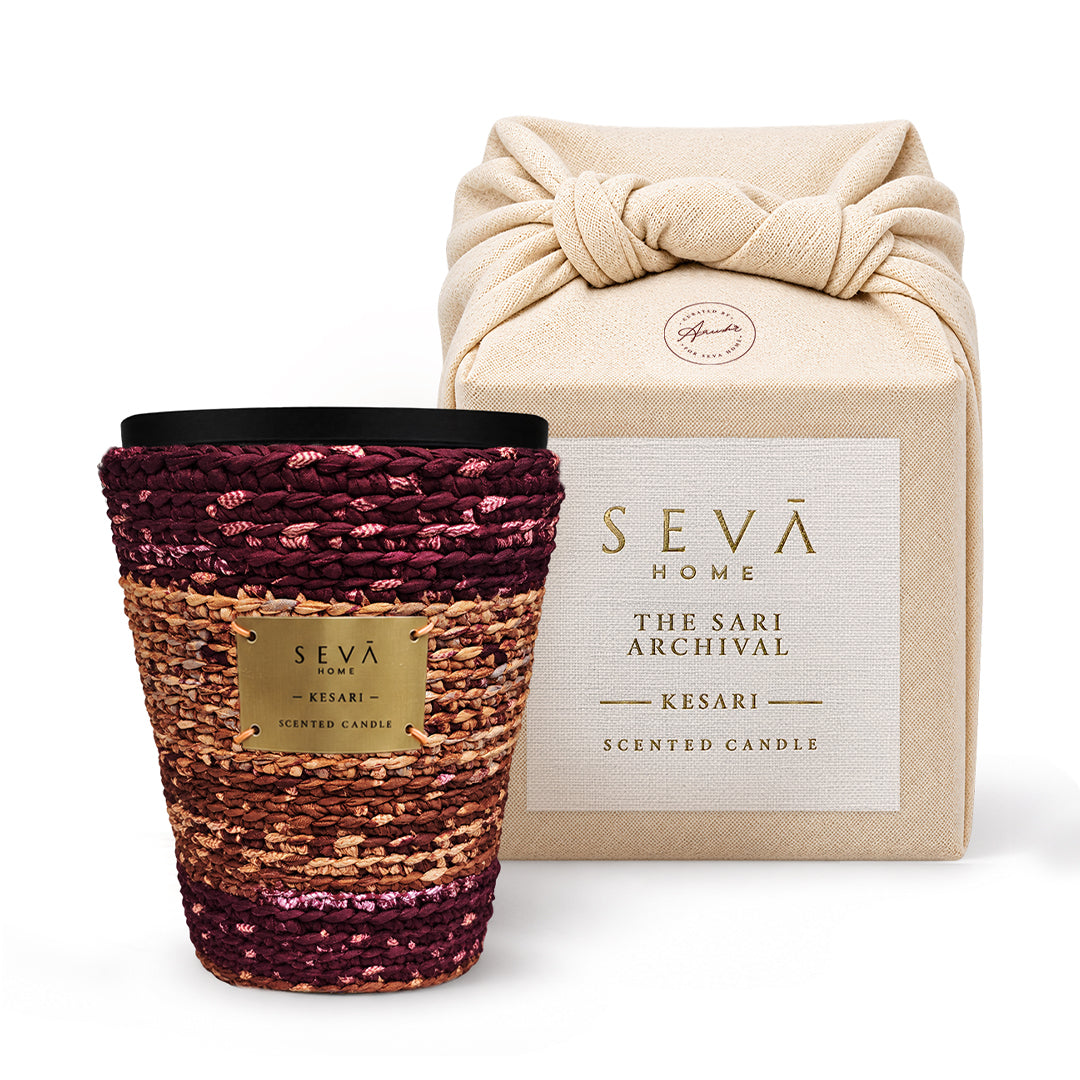 Sari Archival Scented Candles (Red & Brown)