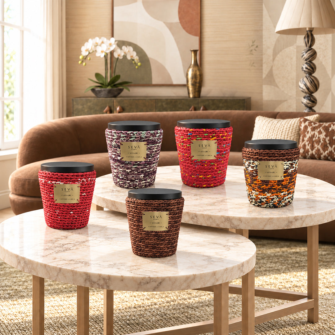 Sari Archival Scented Candles (Red & Brown)