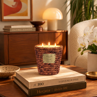 Sari Archival Scented Candles (Red & Brown)