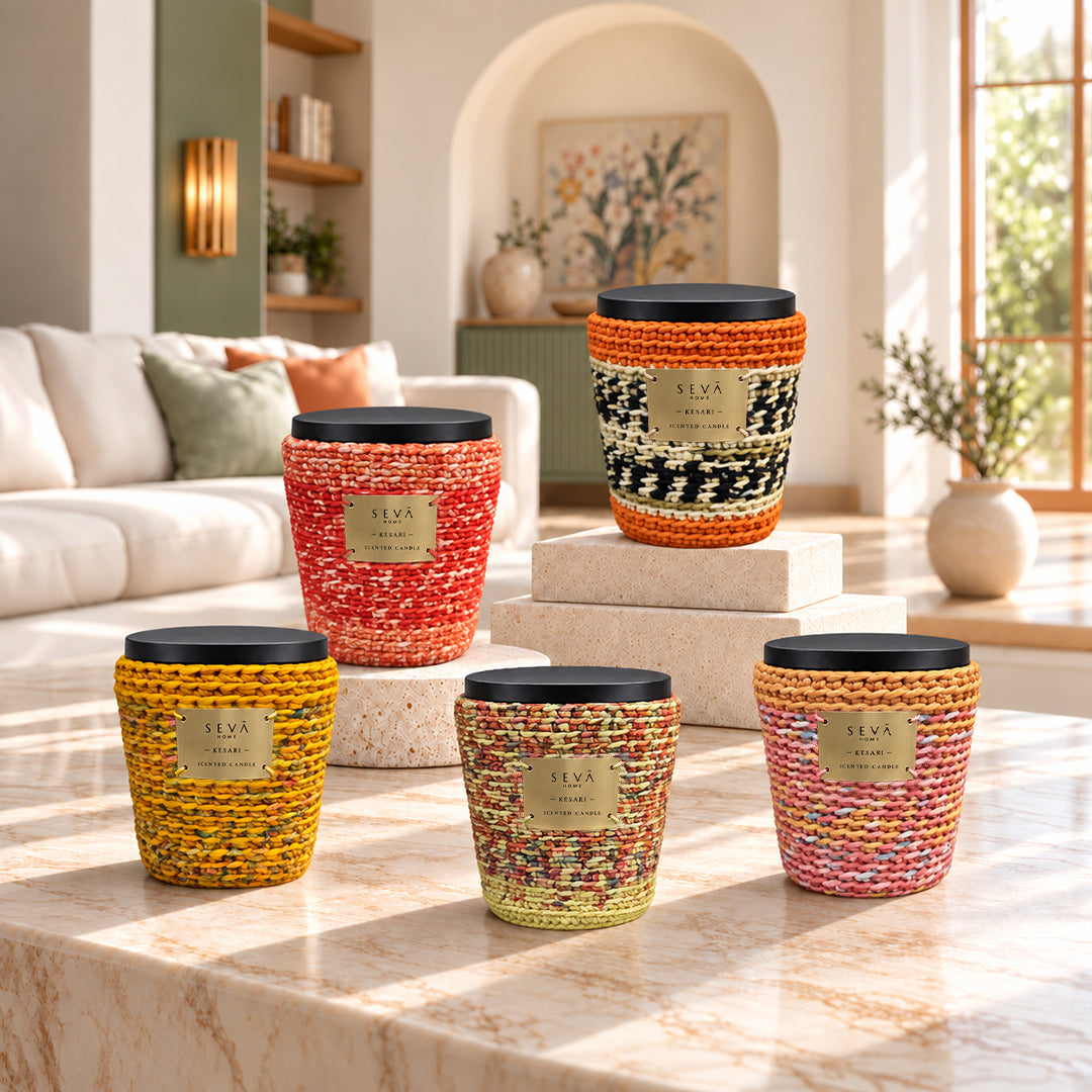 Sari Archival Scented Candles (Yellow & Orange)
