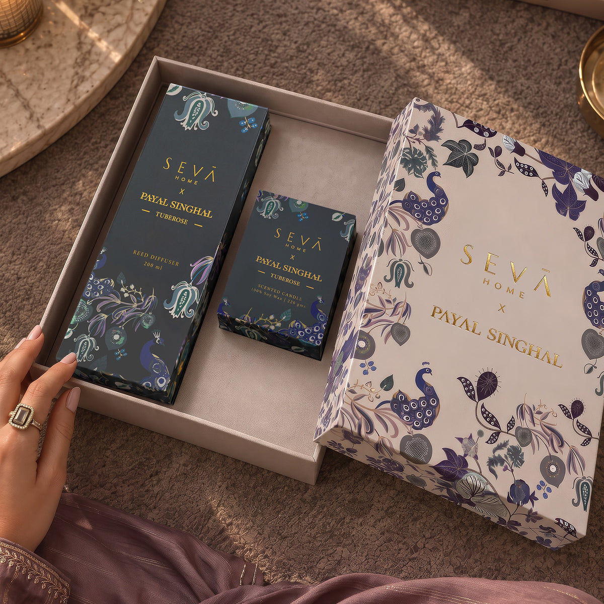 Seva X PS Gift Set Candle + Diffuser Tuberose