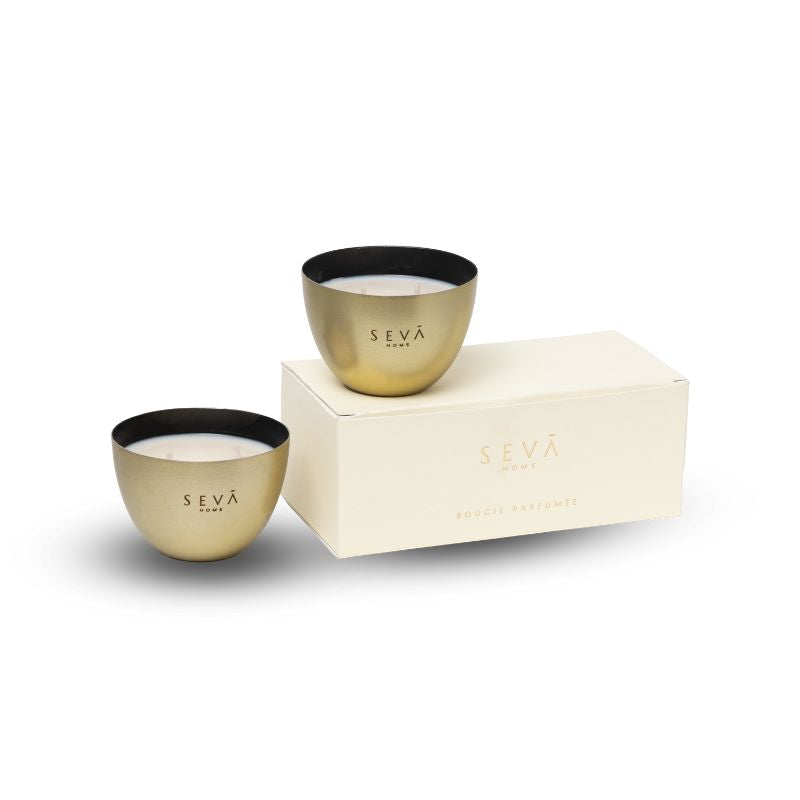 Heirloom Bowl Mini Candle - Set of 2 (Gold+Gold)