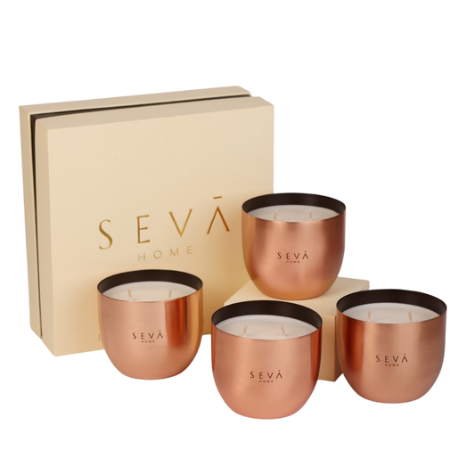 Heirloom Candle - Set Of 4 - Berries (Rose Gold)