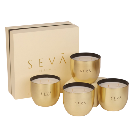 Heirloom Candle - Set Of 4 - Bloom (Gold)
